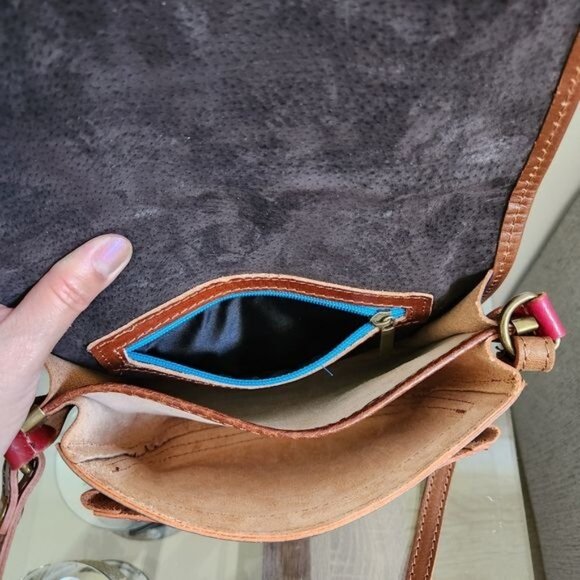 Florencia MADE IN ITALY Small Leather Handbag Black, Burgundy ,Brown and… - Picture 14 of 17